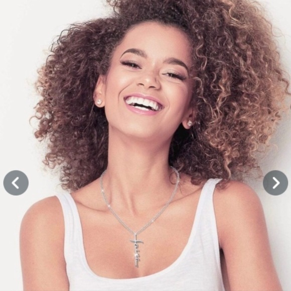 14K gold plated Faith Cross Necklace 16” length with extender - Picture 8 of 8